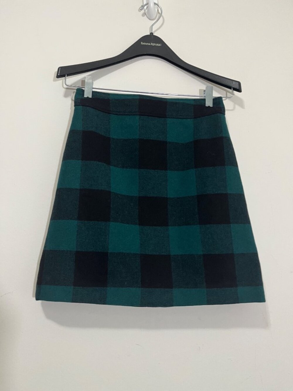 NWT J.Crew Black Watch Plaid Wool Blend A-Line Mini Skirt Tartan Sz 0 Academia